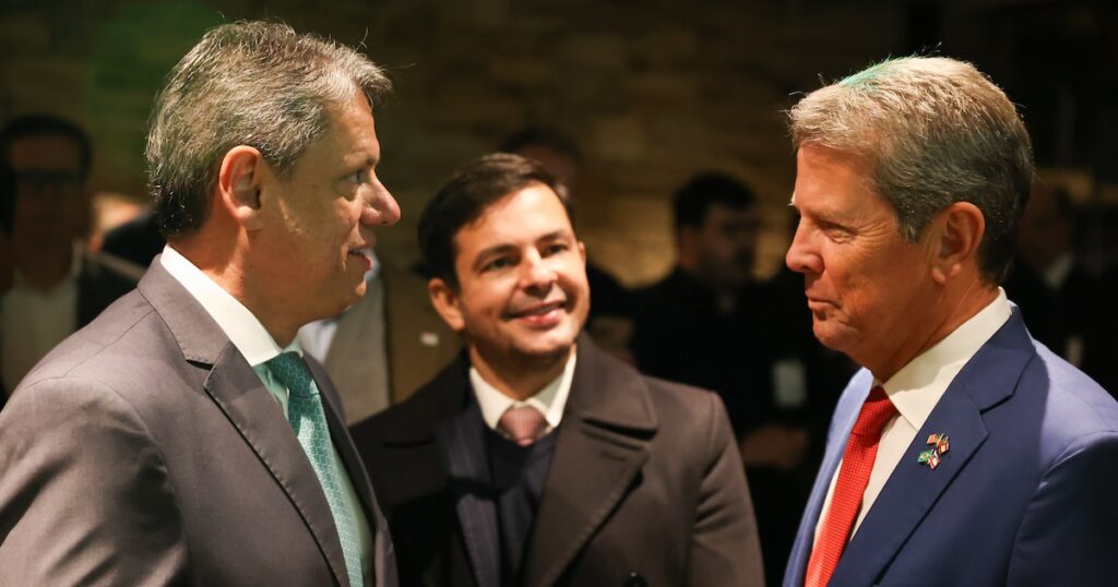 em-meio-a-crise-com-eua,-tarcisio-discute-tarifaco-com-governador-da-georgia-e-fala-em-‘diplomacia’