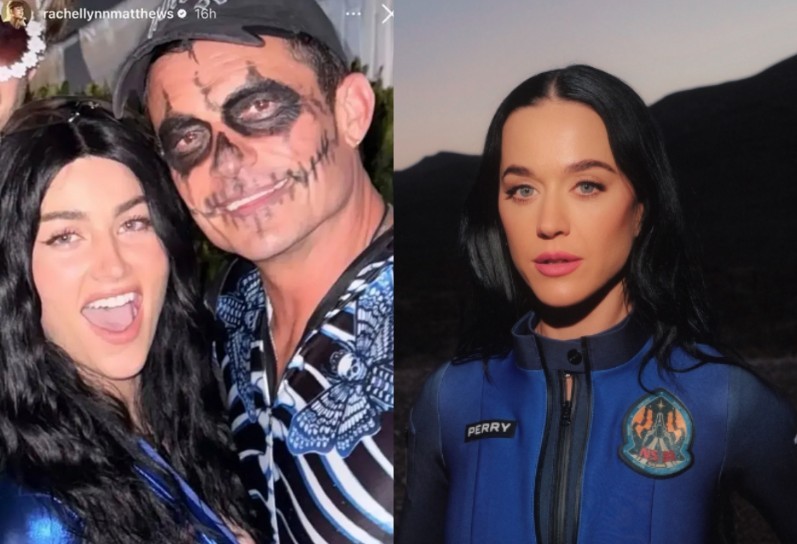 orlando-bloom-posa-com-atriz-fantasiada-de-katy-perry-em-festa-de-halloween