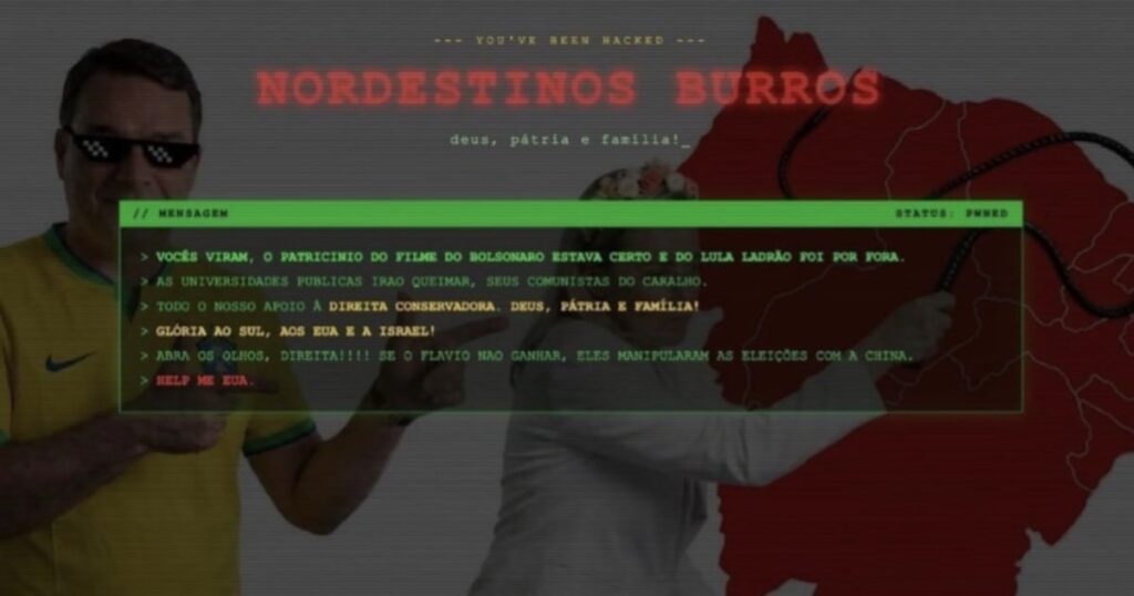 site-da-ancine-sofre-ataque-hacker-com-mensagens-contra-lula-e-ataques-a-nordestinos